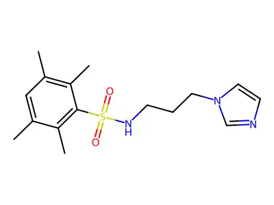 N-(3-Imidazol-1-yl-propyl)-2,3,5,6-tetramethyl-benzenesulfonamide structure