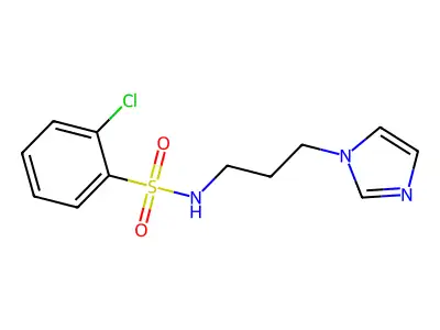 2-chloro-N-[3-(1H-imidazol-1-yl)propyl]benzenesulfonamide structure
