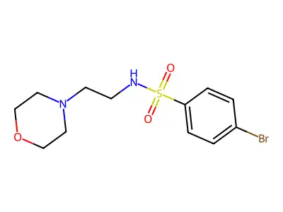 4-bromo-N-(2-morpholin-4-ylethyl)benzenesulfonamide structure