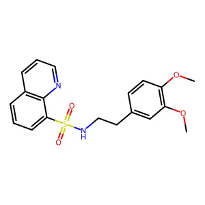 N-[2-(3,4-dimethoxyphenyl)ethyl]quinoline-8-sulfonamide structure
