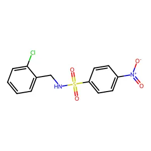 N-[(2-chlorophenyl)methyl]-4-nitrobenzenesulfonamide structure