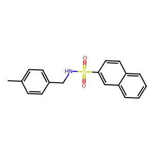 N-(4-methylbenzyl)-2-naphthalenesulfonamide structure