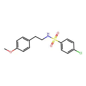 4-chloro-N-[2-(4-methoxyphenyl)ethyl]benzenesulfonamide structure