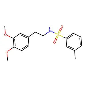 N-[2-(3,4-dimethoxyphenyl)ethyl]-3-methylbenzenesulfonamide structure