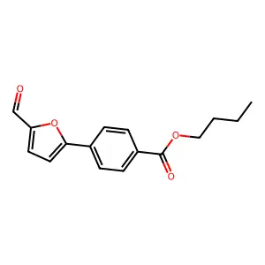 Butyl 4-(5-formylfuran-2-yl)benzoate structure