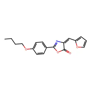 2-(4-butoxyphenyl)-4-(2-furylmethylene)-1,3-oxazol-5(4H)-one structure