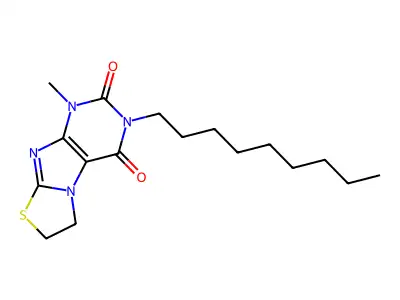 1-methyl-3-nonyl-6,7-dihydro[1,3]thiazolo[2,3-f]purine-2,4(1H,3H)-dione structure