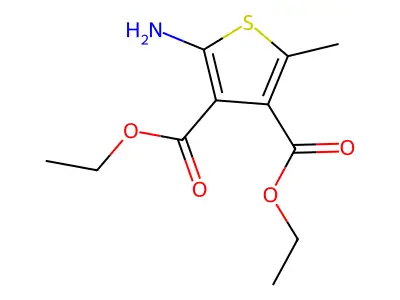 Diethyl 2-amino-5-methylthiophene-3,4-dicarboxylate structure