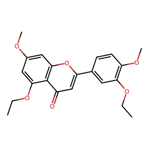 4H-1-Benzopyran-4-one, 5-ethoxy-2-(3-ethoxy-4-methoxyphenyl)-7-methoxy- structure