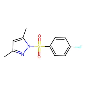 1-[(4-fluorophenyl)sulfonyl]-3,5-dimethyl-1H-pyrazole structure