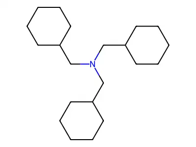 Cyclohexanemethanamine, N,N-bis(cyclohexylmethyl)- structure