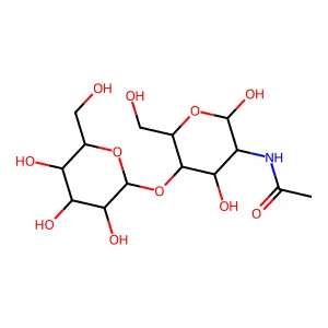 2-乙酰氨基-2-脱氧-4-O-己吡喃糖基己吡喃糖 structure
