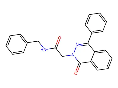 N-benzyl-2-(1-oxo-4-phenyl-1,2-dihydrophthalazin-2-yl)acetamide structure