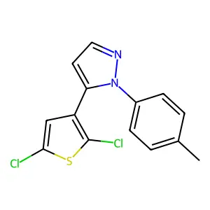 5-(2,5-dichloro-3-thienyl)-1-(4-methylphenyl)-1H-pyrazole structure