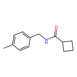 N-[(4-methylphenyl)methyl]cyclobutanecarboxamide structure