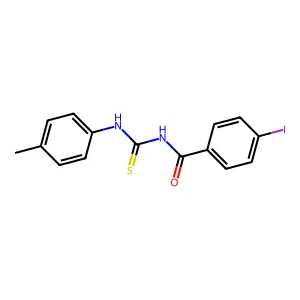 N-(4-iodobenzoyl)-N'-(4-methylphenyl)thiourea structure
