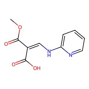2-Methoxycarbonyl-3-(pyridin-2-ylamino)prop-2-enoic acid structure