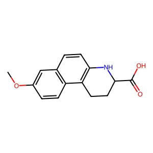8-Methoxy-1,2,3,4-tetrahydrobenzo[f]quinoline-3-carboxylic acid structure