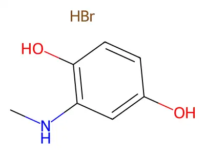 2-(Methylamino)hydroquinone hydrobromide structure