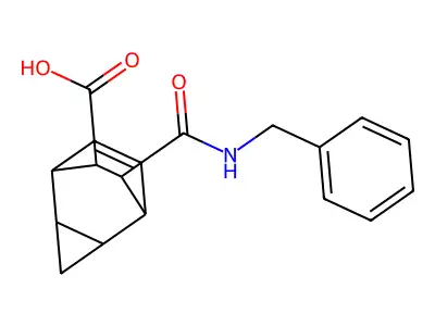 7-(Benzylcarbamoyl)tricyclo[3.2.2.0~2,4~]non-8-ene-6-carboxylic acid structure