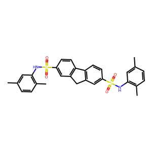 N2,N7-Bis(2,5-dimethylphenyl)-9H-fluorene-2,7-disulfonamide structure