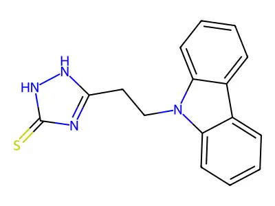 5-[2-(9H-carbazol-9-yl)ethyl]-4H-1,2,4-triazole-3-thiol structure