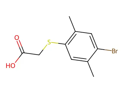 2-[(4-Bromo-2,5-dimethylphenyl)sulfanyl]acetic acid structure