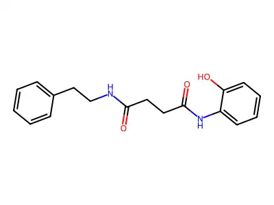 Butanediamide, N-(2-hydroxyphenyl)-N'-(2-phenylethyl)- structure