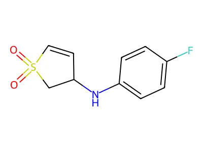3-((4-Fluorophenyl)amino)-2,3-dihydrothiophene 1,1-dioxide structure