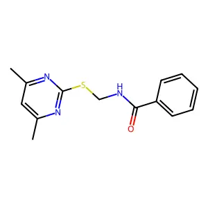 N-[(4,6-dimethylpyrimidin-2-yl)sulfanylmethyl]benzamide structure