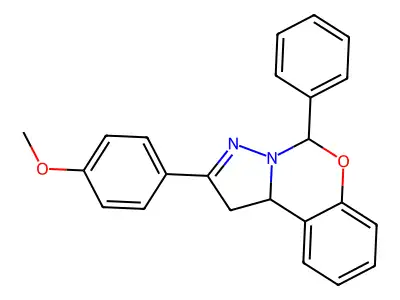 2-(4-Methoxyphenyl)-5-phenyl-1,10b-dihydropyrazolo[1,5-c][1,3]benzoxazine structure