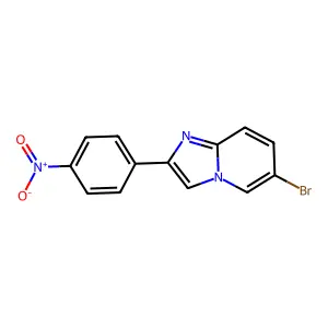 6-Bromo-2-(4-nitrophenyl)imidazo(1,2-a)pyridine structure