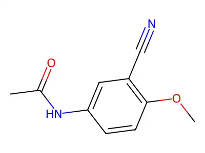 N-(3-cyano-4-methoxyphenyl)acetamide structure