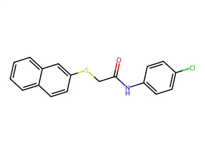 N-(4-chlorophenyl)-2-(naphthalen-2-ylsulfanyl)acetamide structure
