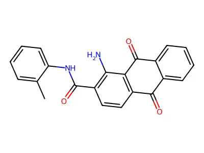 1-amino-N-(2-methylphenyl)-9,10-dioxoanthracene-2-carboxamide structure