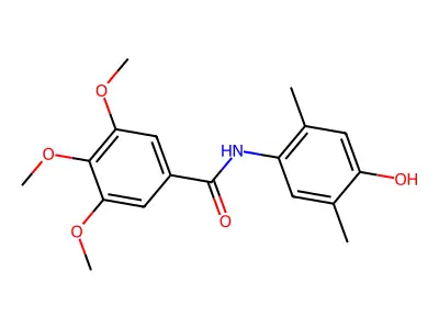 N-(4-hydroxy-2,5-dimethylphenyl)-3,4,5-trimethoxybenzamide structure