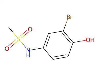 N-(3-bromo-4-hydroxyphenyl)methanesulfonamide structure