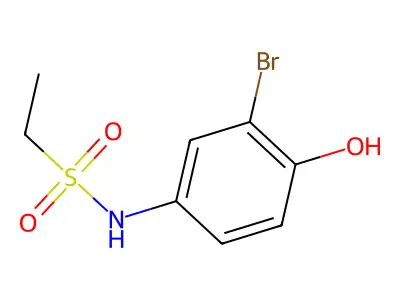N-(3-bromo-4-hydroxyphenyl)ethanesulfonamide structure