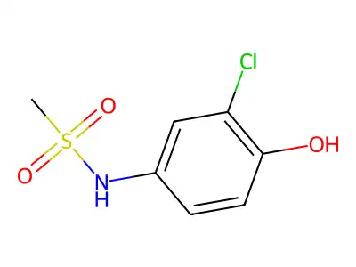 N-(3-chloro-4-hydroxyphenyl)methanesulfonamide structure