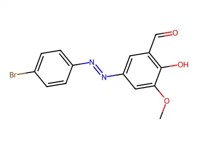 5-(4-Bromo-phenylazo)-2-hydroxy-3-methoxy-benzaldehyde structure