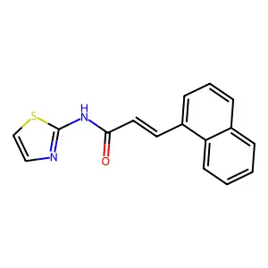 3-(1-naphthyl)-N-(1,3-thiazol-2-yl)acrylamide structure