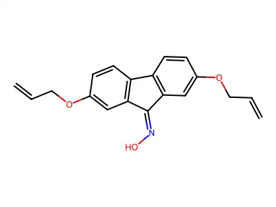 9H-Fluoren-9-one, 2,7-bis(2-propenyloxy)-, oxime structure