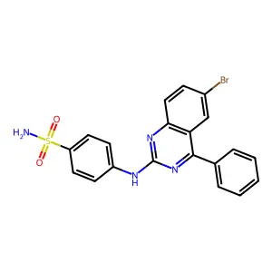 4-((6-Bromo-4-phenylquinazolin-2-yl)amino)benzenesulfonamide structure