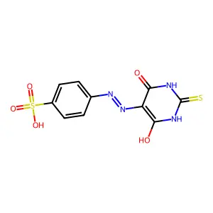 4-[2-(4,6-dioxo-2-thioxotetrahydro-5(2H)-pyrimidinylidene)hydrazino]benzenesulfonic acid structure