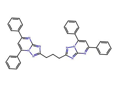 2-[3-(5,7-DIPHENYL[1,2,4]TRIAZOLO[1,5-A]PYRIMIDIN-2-YL)PROPYL]-5,7-DIPHENYL[1,2,4]TRIAZOLO[1,5-A]PYRIMIDINE structure