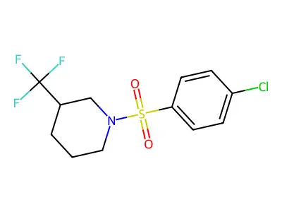 1-[(4-Chlorophenyl)sulfonyl]-3-(trifluoromethyl)piperidine structure