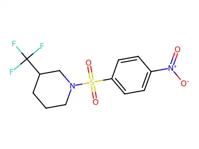 1-((4-Nitrophenyl)sulfonyl)-3-(trifluoromethyl)piperidine structure