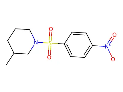 3-Methyl-1-(4-nitrophenyl)sulfonylpiperidine structure