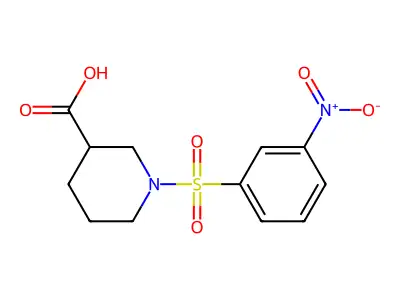 3-Piperidinecarboxylic acid, 1-[(3-nitrophenyl)sulfonyl]- structure