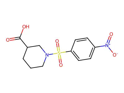 1-(4-Nitrobenzenesulfonyl)piperidine-3-carboxylic acid structure